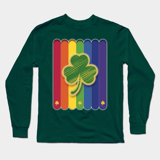 St. Patrick’s Day - Fun Shamrock Long Sleeve T-Shirt by Creasorz